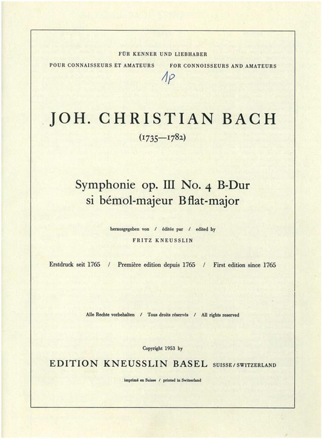 Sinfonie Op. 3 Nr. 4